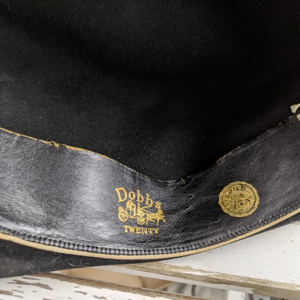 Dobbs twenty mens fedora hat 7‎ 1/8 feather fashion